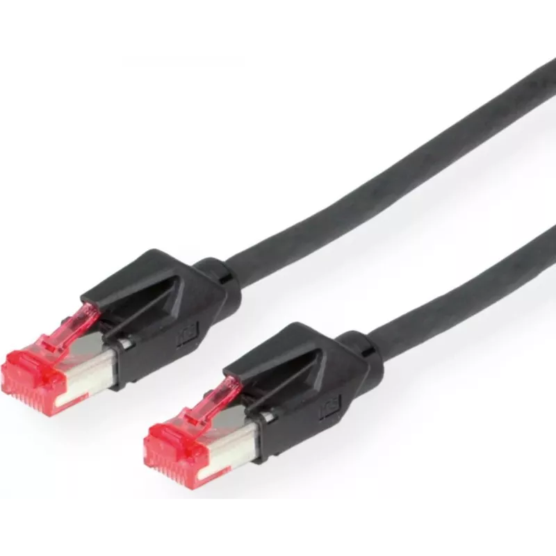 Dätwyler 21.05.0005 Cat 6 S/FTP -patchkaapeli, RJ-45-pistoke - RJ-45-pistoke, 0,5 m, musta, LSZH, 10 Gbps