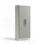 KETER Linear Wood -korkea kaappi 68x39x173 cm vaaleanbeige/vaaleanharmaa