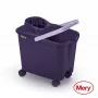MERY ämpäri 14L työnnettävillä pyörillä violetti