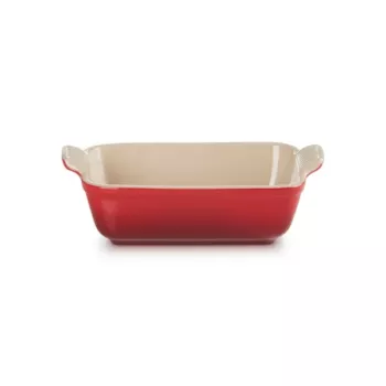 LE CREUSET suorakaiteen muotoinen uunivuoka Heritage kivitavara 19x14cm / 1,1L punainen