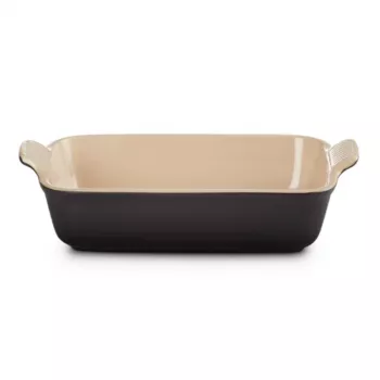 Le Creuset suorakaiteen muotoinen Heritage kivitavara 26x19cm / 2,4L musta