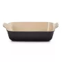 Le Creuset suorakaiteen muotoinen Heritage kivitavara 26x19cm / 2,4L musta