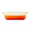 LE CREUSET suorakaiteen muotoinen uunivuoka Heritage kivitavara 32x24cm / 4L oranssi