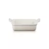 Le Creuset suorakaiteen muotoinen Heritage kivitavara uunivuoka 19x14cm / 1,1L valkoinen