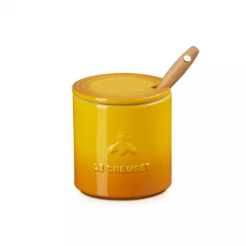 LE CREUSET hunajapurkki lusikalla 420 ml kivitavara keltainen