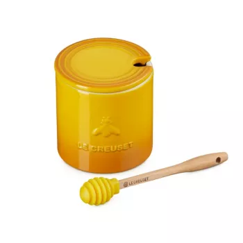 LE CREUSET hunajapurkki lusikalla 420 ml kivitavara keltainen