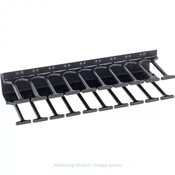 TRITON RAB-VP-H10-X1 pystysuuntainen kaapelinhallintapaneeli 10U, kaksirivinen kampa, musta