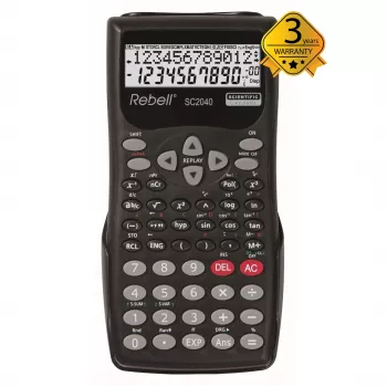 REBELL RE-SC2040 BX tieteellinen laskin, 240 toimintoa, 2-rivinen LCD, musta