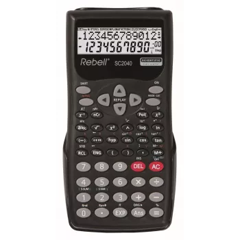 REBELL RE-SC2040 BX tieteellinen laskin, 240 toimintoa, 2-rivinen LCD, musta