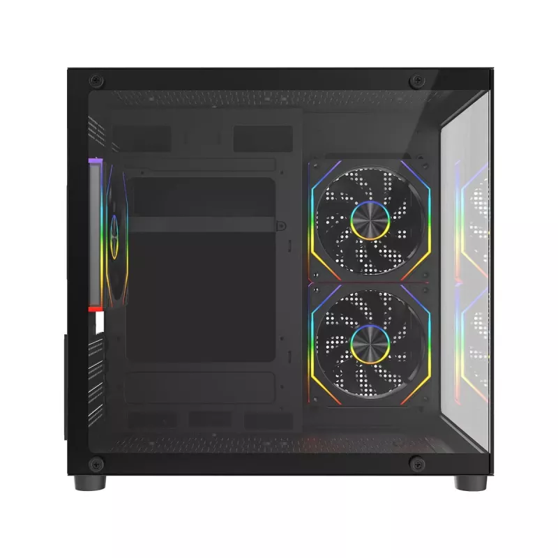 Rampage LUMID PC-kotelo M-ATX 3x tuuletin ARGB musta