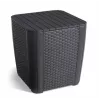 KETER puutarhapöytä/säilytyslaatikko Luzon Flat Wicker, harmaa