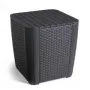 KETER puutarhapöytä/säilytyslaatikko Luzon Flat Wicker, harmaa