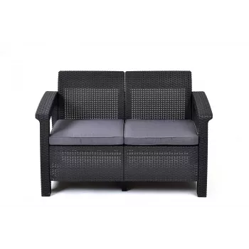 KETER puutarhasohva Doppel-Corfu Love Seat harmaa