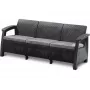 KETER Corfu Love Seat Max kolminkertainen puutarhasohva harmaa