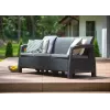 KETER Corfu Love Seat Max kolminkertainen puutarhasohva harmaa