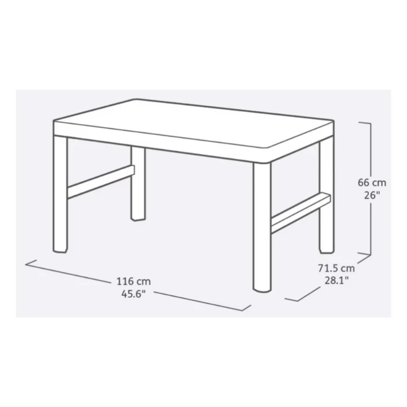 KETER puutarhapöytä Lyon Table Rezolith (2 kokoonpanoa) beige
