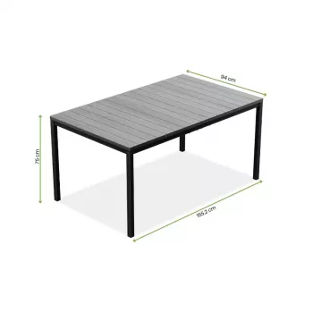 KETER puutarhapöytä Deco Porto Nova 160 pähkinä/musta
