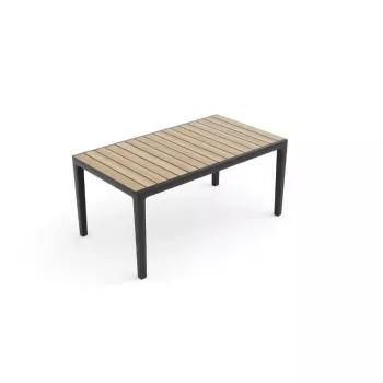KETER puutarhapöytä Deco Corale 160 tiikki-optiikka/harmaa