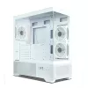 Zalman CHRONIX V2 White ATX Mid Tower PC-kotelo, jossa 3 x 120mm ARGB-tuuletinta ja karkaistu lasisivupaneeli