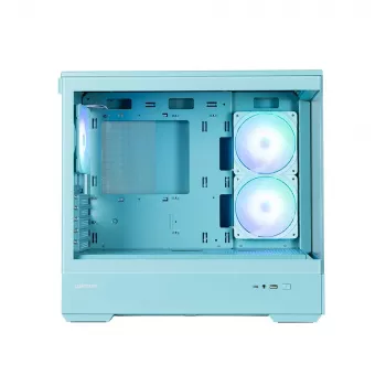 Zalman P30 V2, mATX Mini-Tower PC-kotelo, 3 x 120 mm ARGB-tuuletinta, minttu