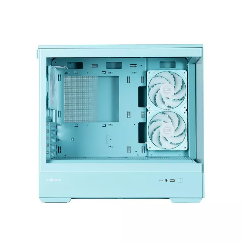 Zalman P30 V2, mATX Mini-Tower PC-kotelo, 3 x 120 mm ARGB-tuuletinta, minttu