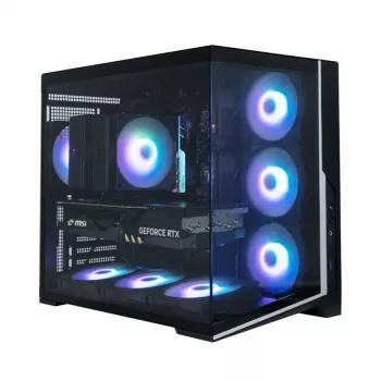 Zalman D40, ATX Mid Tower PC-kotelo, 7 x 120 mm ARGB-tuuletinta, musta