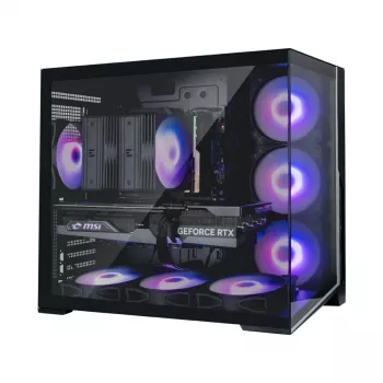Zalman D40, ATX Mid Tower PC-kotelo, 7 x 120 mm ARGB-tuuletinta, musta