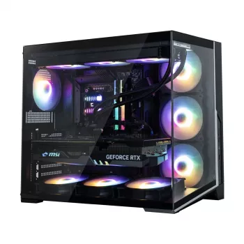 Zalman D40F, ATX Mid Tower PC-kotelo, 7 x 120 mm FRGB-tuuletinta, musta