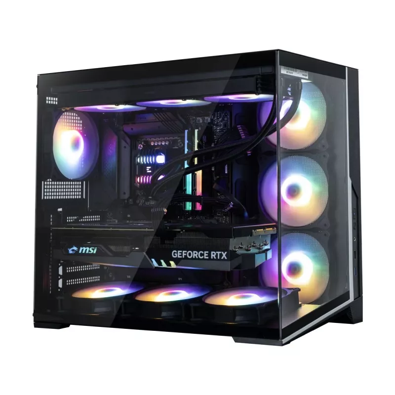 Zalman D40F, ATX Mid Tower PC-kotelo, 7 x 120 mm FRGB-tuuletinta, musta