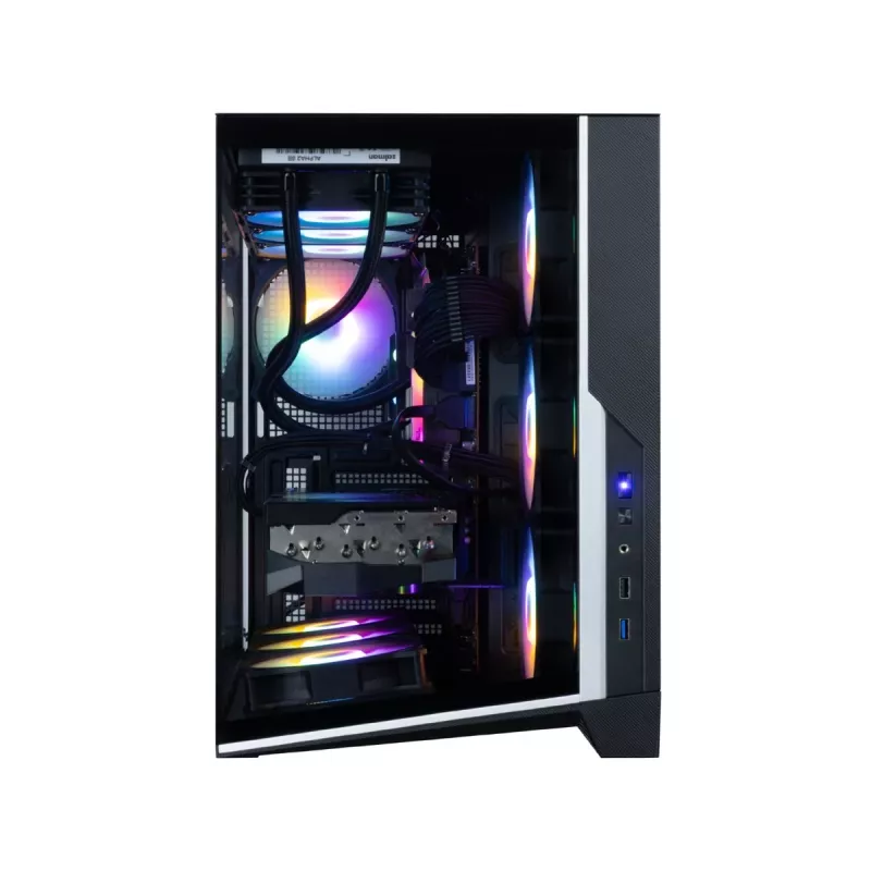 Zalman D40F, ATX Mid Tower PC-kotelo, 7 x 120 mm FRGB-tuuletinta, musta
