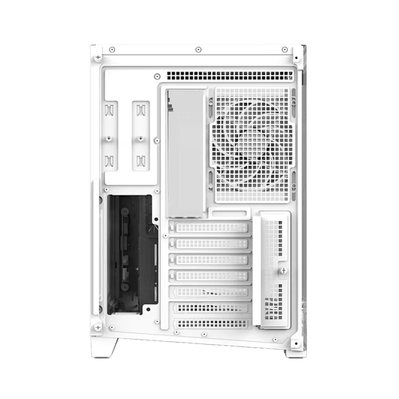 Zalman D40 White ATX Mid-Tower-kotelo, jossa 7 ARGB-tuuletinta ja karkaistu lasi