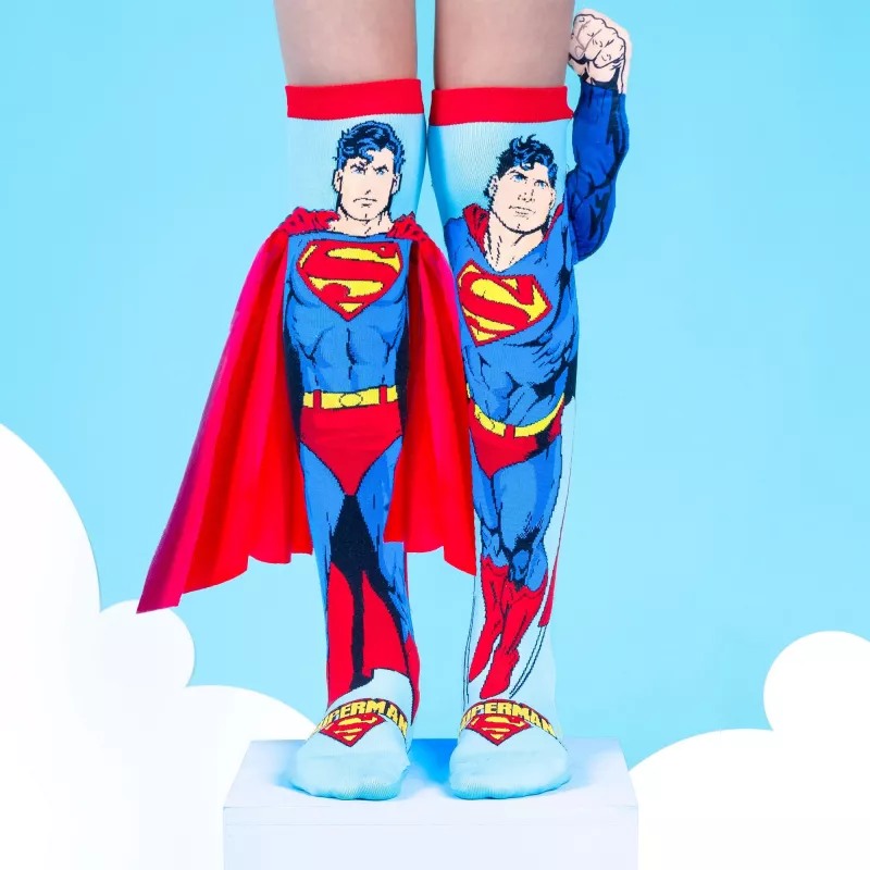 MADMIA lasten polvisukat sukat Superman viitta käsivarsi 3D DC Comics / Ms001