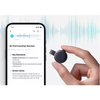 Anker Soundcore Work 64GB musta langaton sanelulaite tekoälykohinanvaimennuksella (D3200G12)