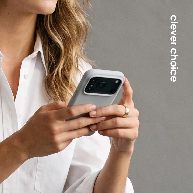 Crong Color Cover Magnetic – MagSafe-kuori iPhone 18 Pro / 17 Pro (harmaa)