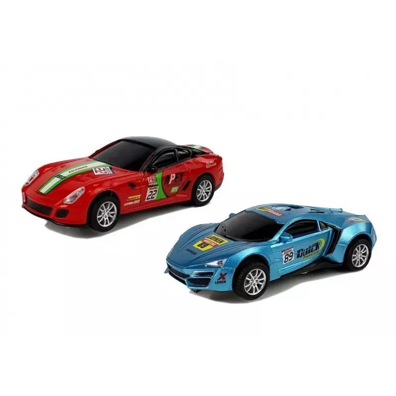 LEAN TOYS kilparata 2 autoa Top Turbo valot 7,6 m pitkä