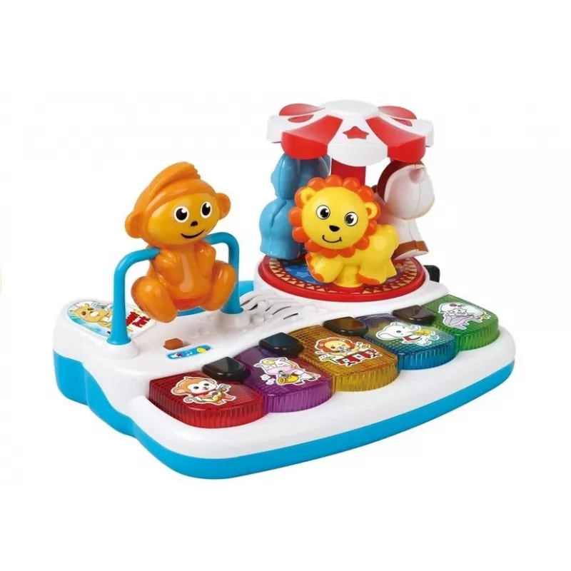 LEAN TOYS värikäs piano eläimillä pienille lapsille