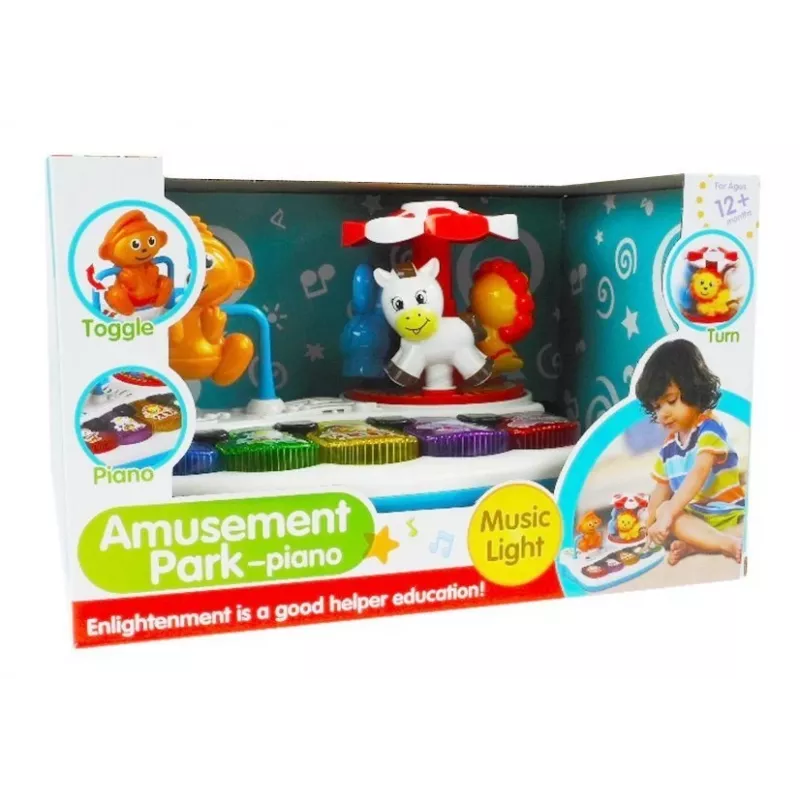 LEAN TOYS värikäs piano eläimillä pienille lapsille