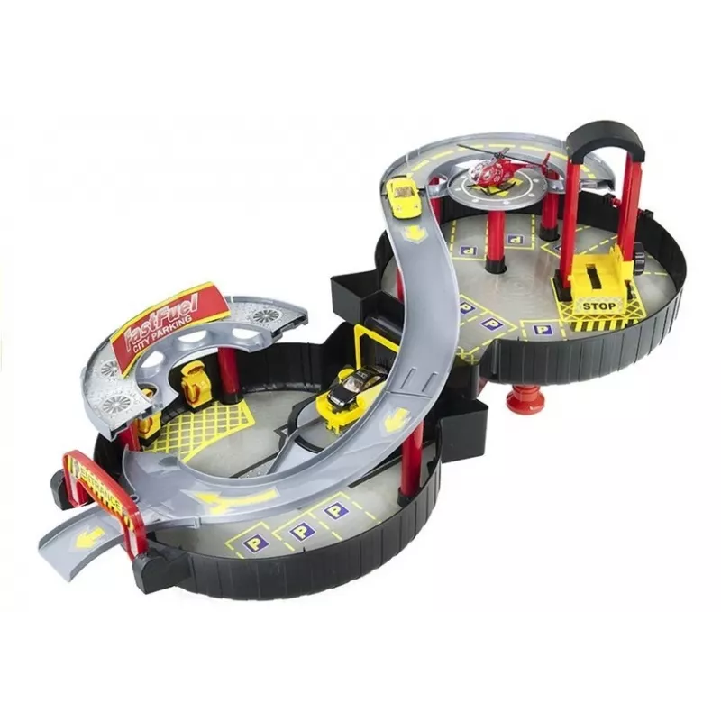 LEAN TOYS pysäköintitalo autotalli salkku Circle kaksikerroksinen