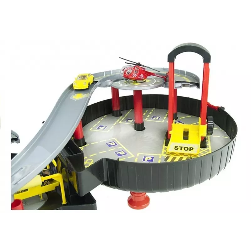 LEAN TOYS pysäköintitalo autotalli salkku Circle kaksikerroksinen