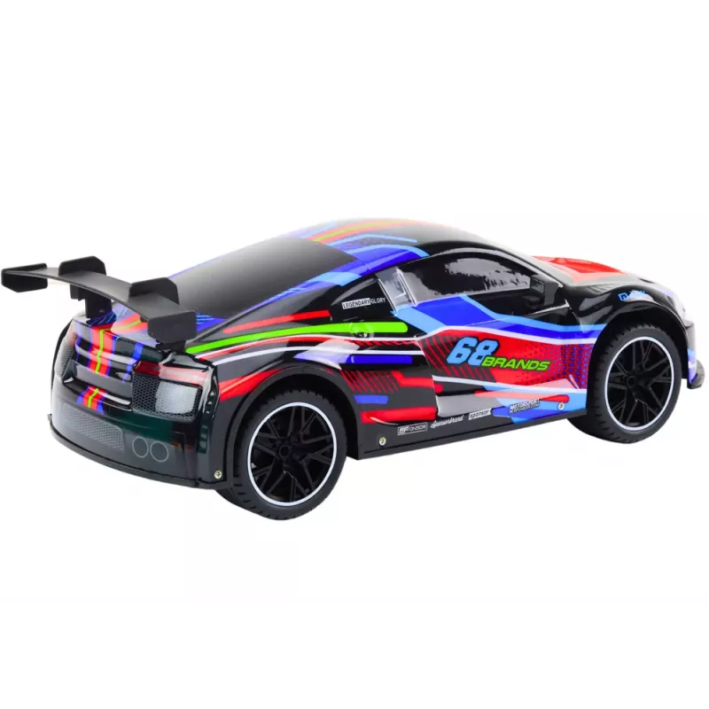 LEAN TOYS RC-urheiluauto 1:10 25 km/h valot musta