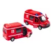 LEAN TOYS paloauto 1:32 avautuvilla ovilla, valo ja ääni, veto, punainen
