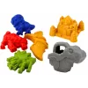LEAN TOYS hiekkasangollinen setti suihkulla, lastalla, haravalla, muoteilla, dinosaurus