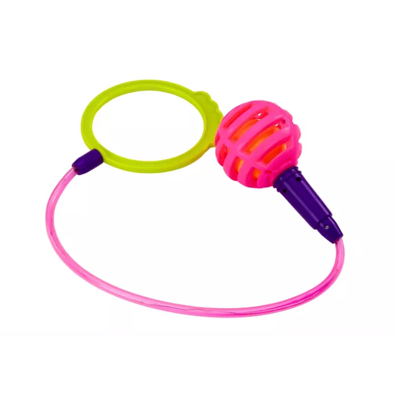 LEAN TOYS Skipper hula hop hyppynaru, pinkki, LED