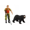 LEAN TOYS offroad-metsästysauto Hunter Bear valolla ja äänellä beige