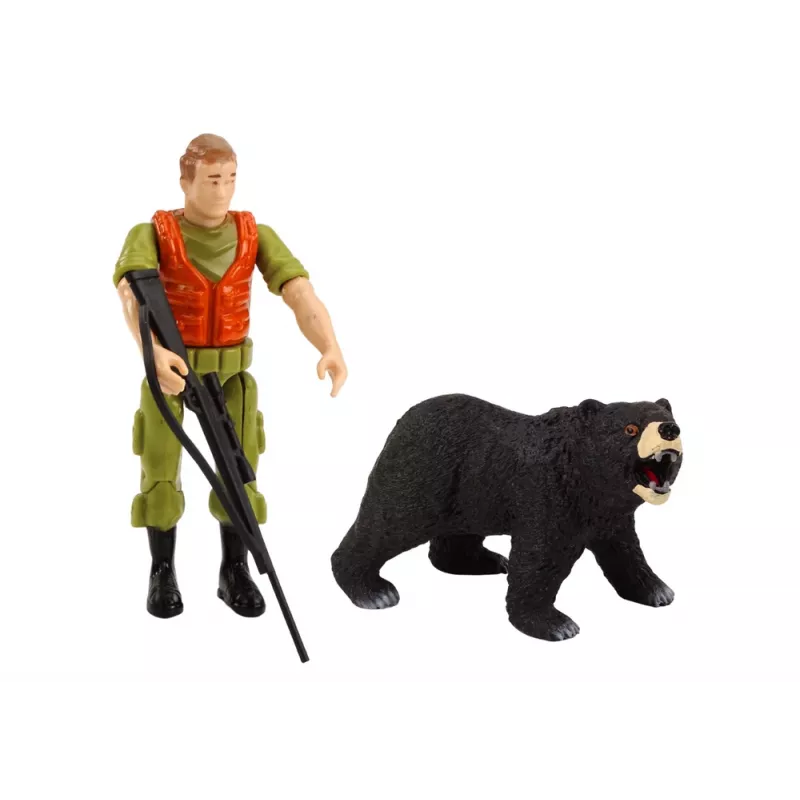 LEAN TOYS offroad-metsästysauto Hunter Bear valolla ja äänellä beige