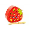 LEAN TOYS puinen taitopeli Catch the Bug mansikka punainen