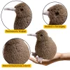 LEAN TOYS pehmolelu kiivi lintu pehmolelu maskotti pehmoeläin tummanruskea 25 cm