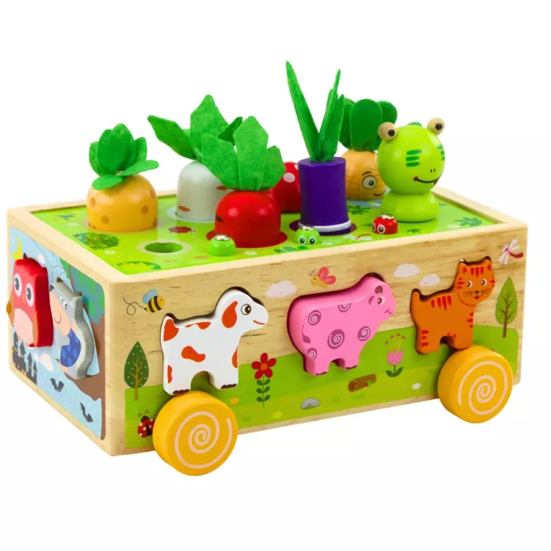 LEAN TOYS puupalapeli Happy Farm magneettinen matolajittelija