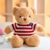 LEAN TOYS pehmolelu maskotti pehmoeläin nalle raitapaidassa creme 32 cm