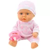 LEAN TOYS vauvanukke kantolaukussa pyjamalla, pipolla ja tutilla, pinkki